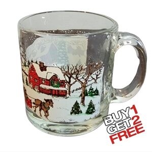 Winter Village mug cup by LIBBEY GLASS COMPANY‎